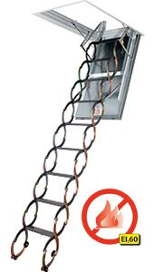 Scissor attic ladders